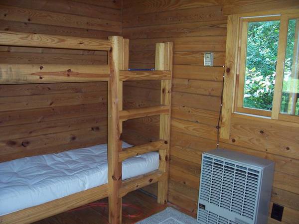 bunks in cabin