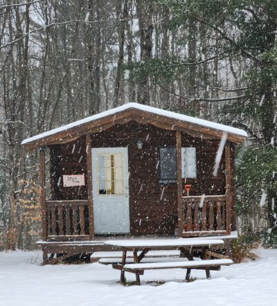 Winter Camping Cabins: Storytime & Love Shack